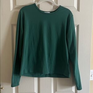 Athleta Green Long Sleeve Essential Tee